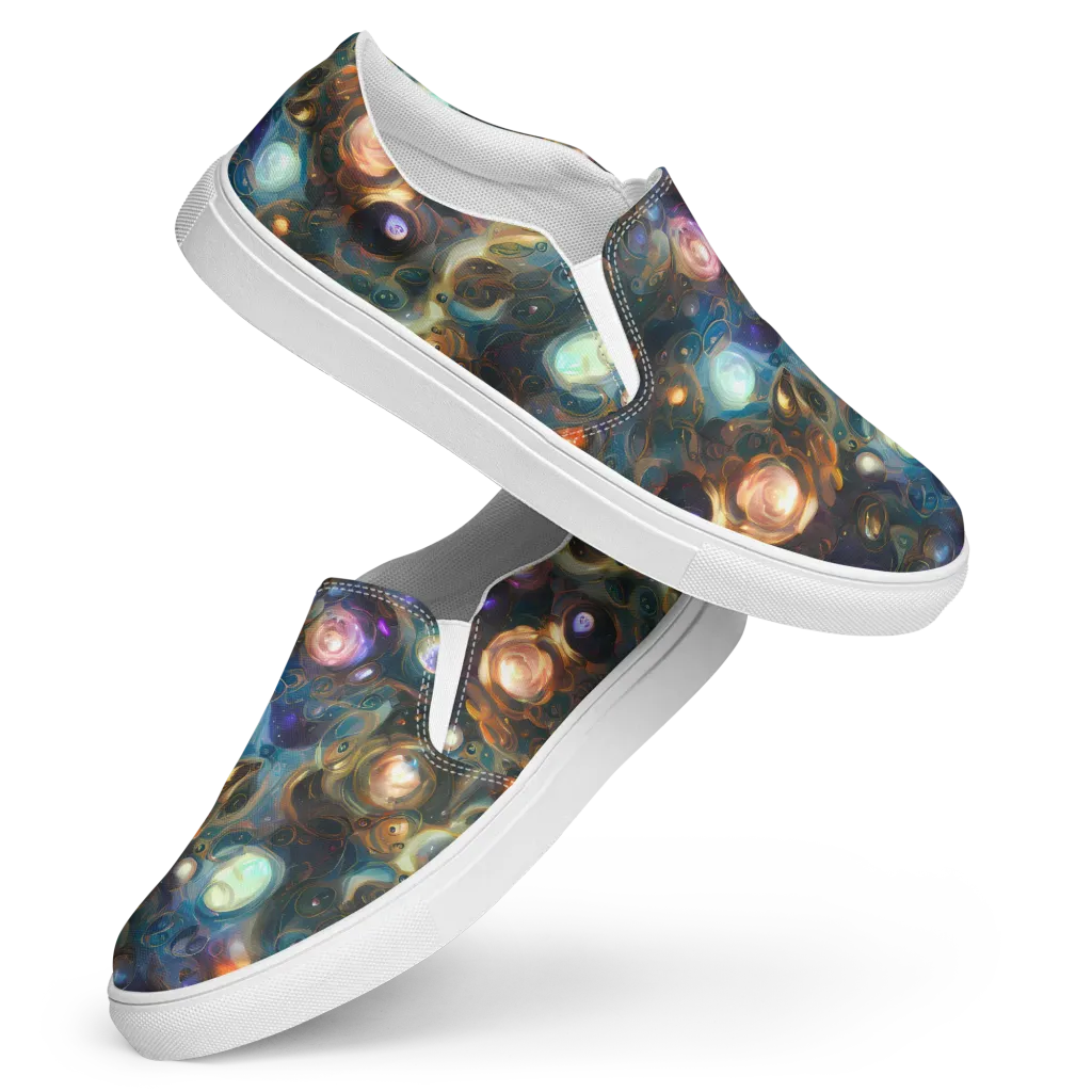 Orbital Alchemy on Women's Slip-On Canvas Shoes — Front