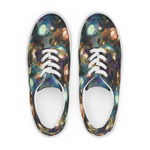 Orbital Alchemy on a Men's Lace-Up Canvas Shoes