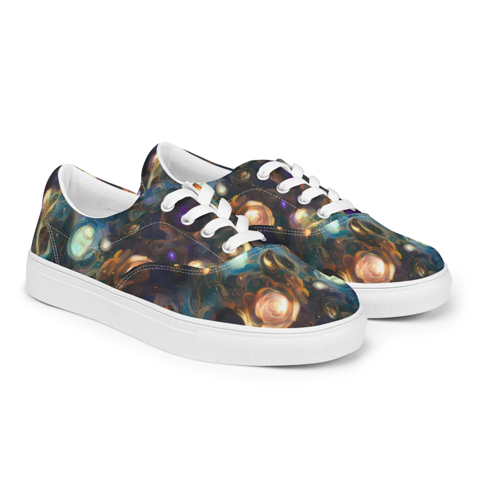 Orbital Alchemy on Men's Lace-Up Canvas Shoes — Right Front