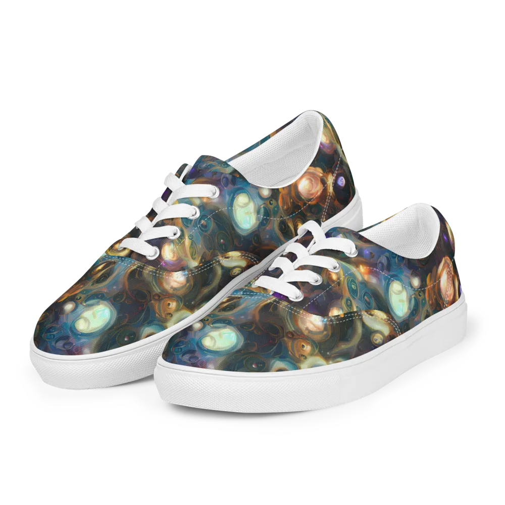 Orbital Alchemy on Men's Lace-Up Canvas Shoes — Left Front