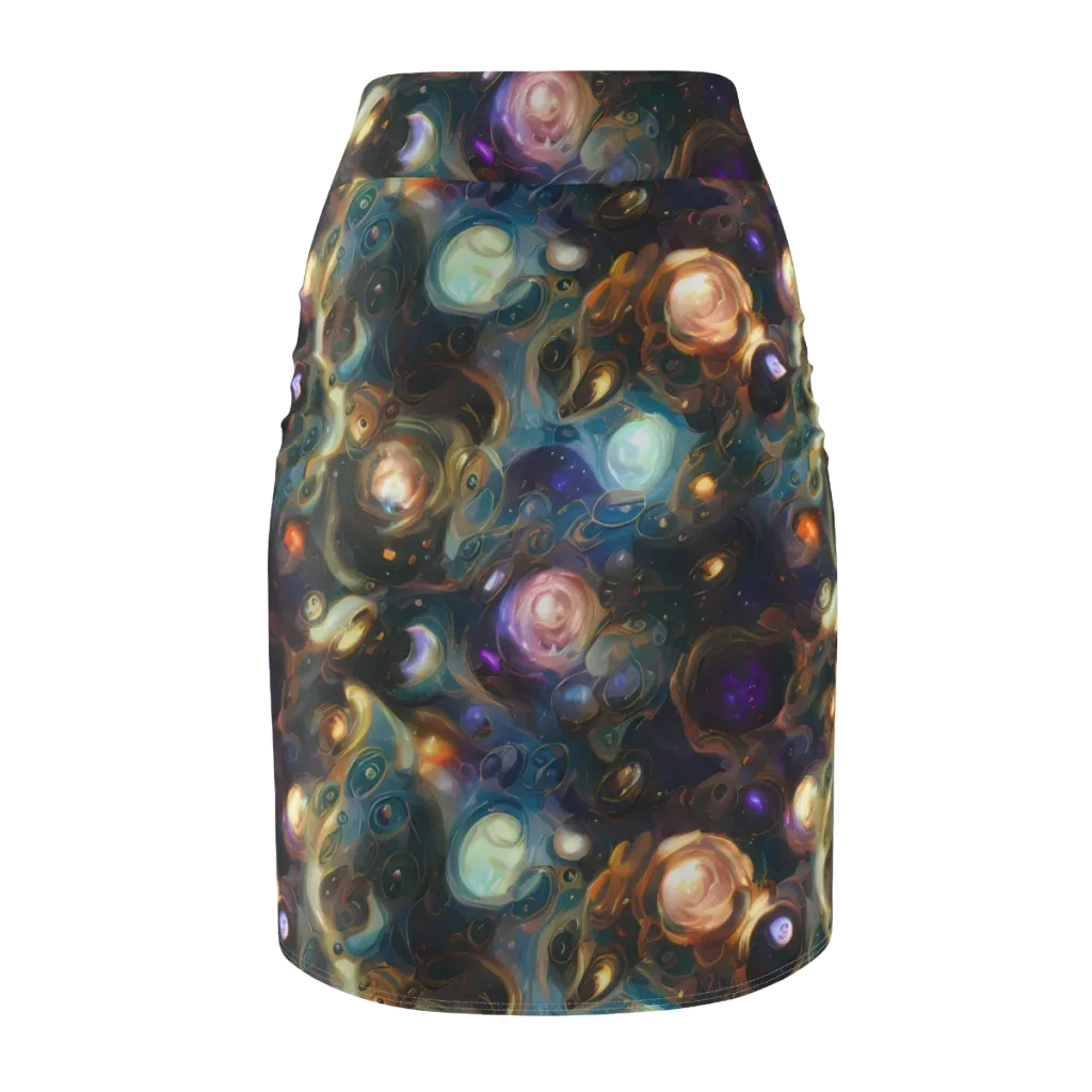 Orbital Alchemy on Pencil Skirt — Back