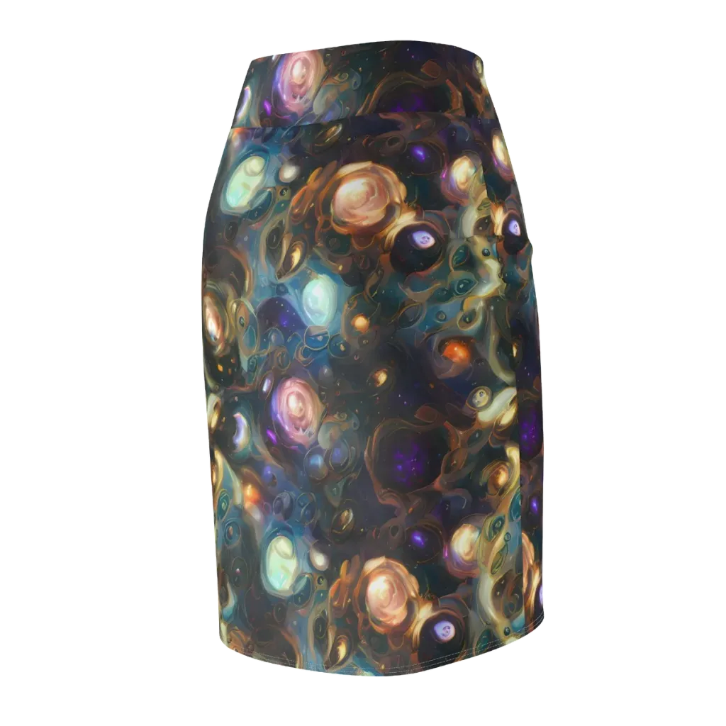 Orbital Alchemy on Pencil Skirt — Back Side