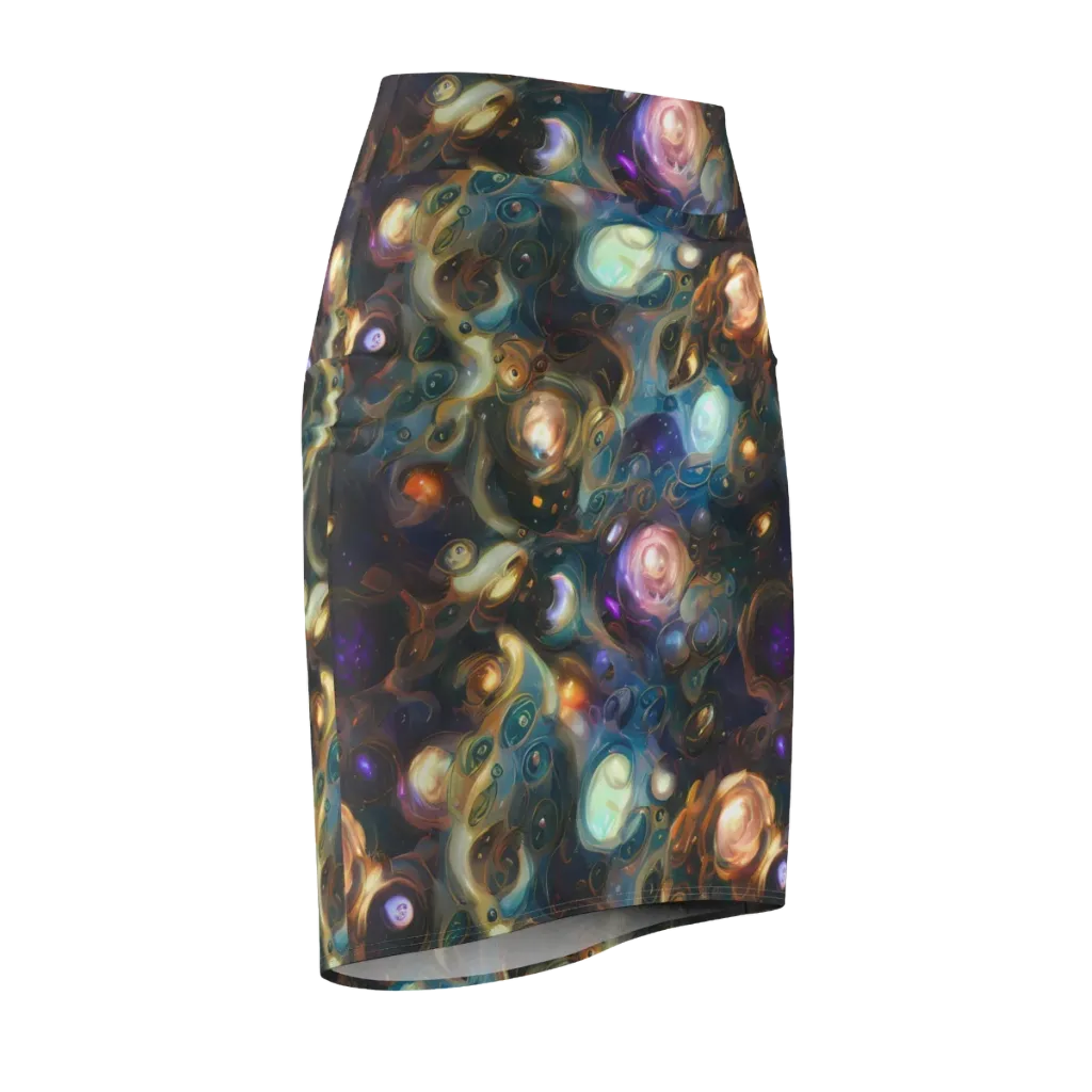 Orbital Alchemy on Pencil Skirt — Front Side