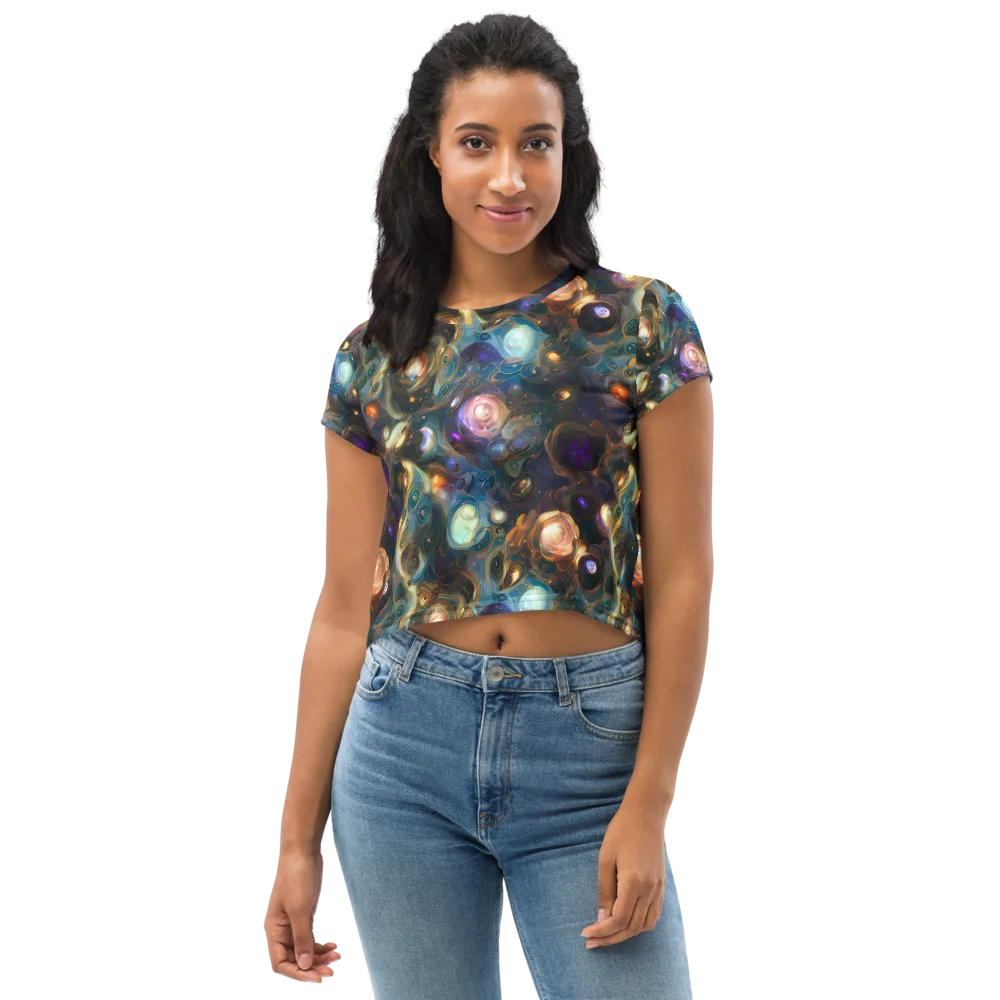 Orbital Alchemy on Crop Tee — Front