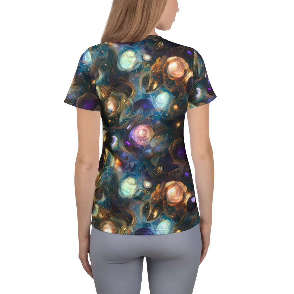 Orbital Alchemy on Women's Athletic T-Shirt — Back
