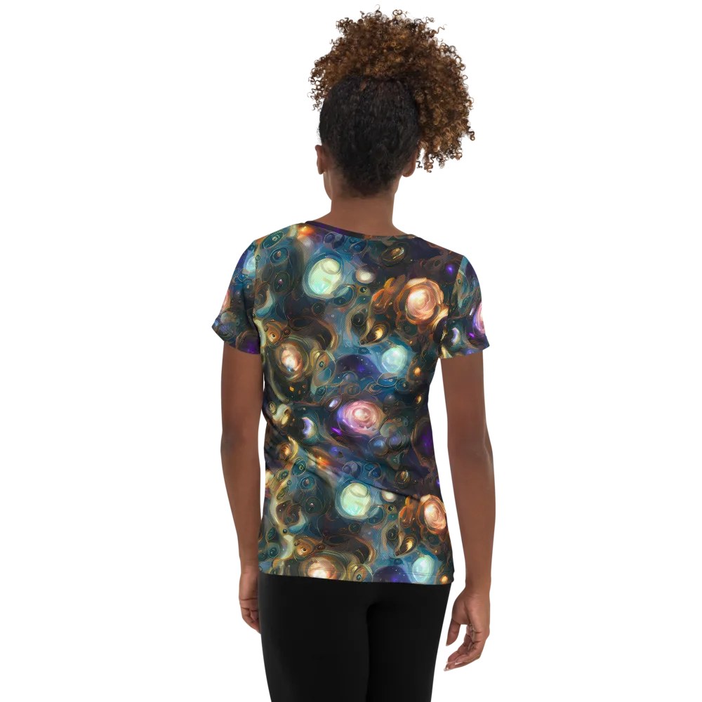 Orbital Alchemy on Women's Athletic T-Shirt — Back