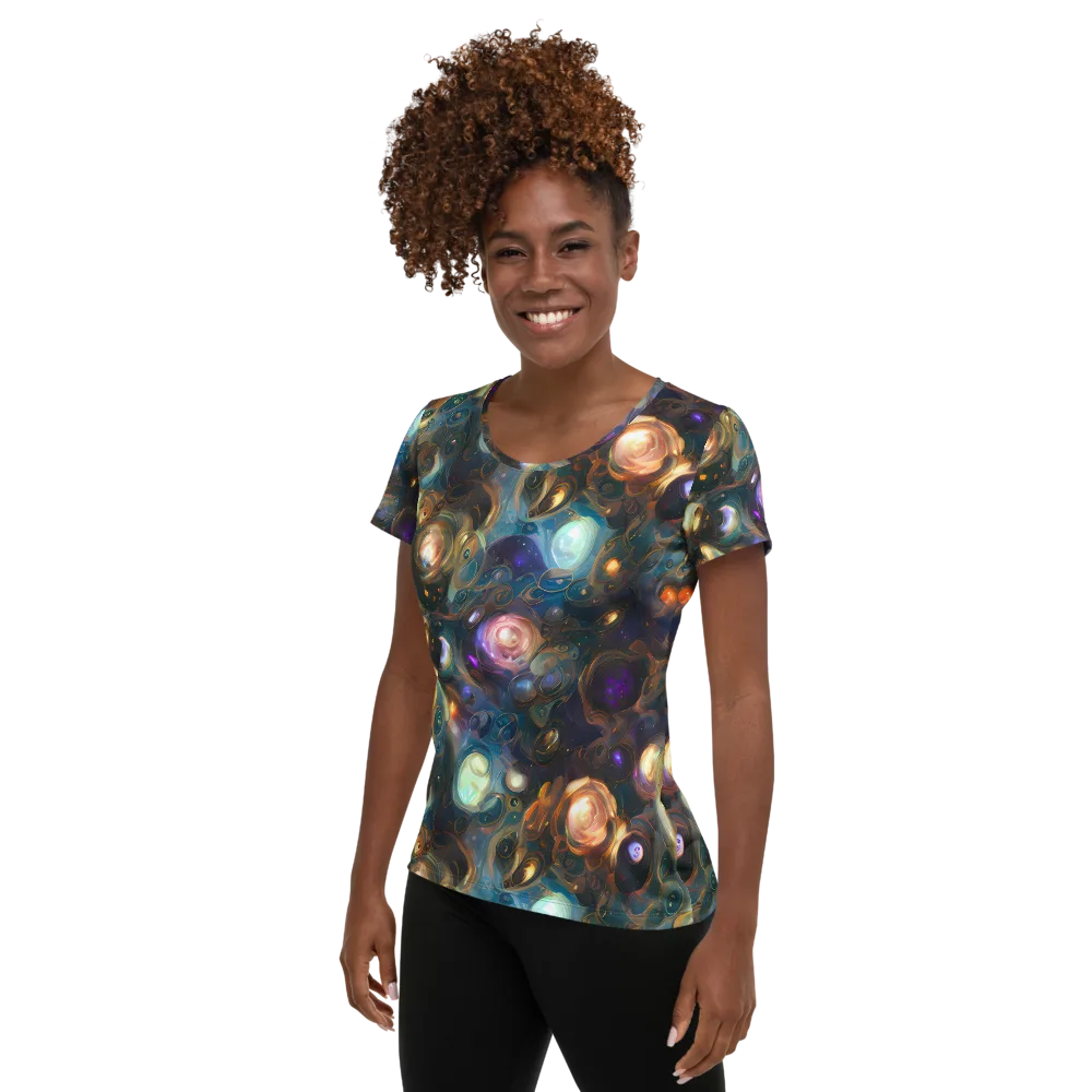 Orbital Alchemy on Women's Athletic T-Shirt — Left