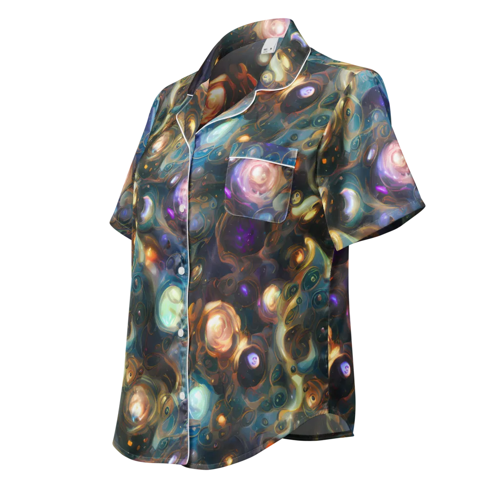 Orbital Alchemy on Women's Short Sleeve Pajama Top — Left Front
