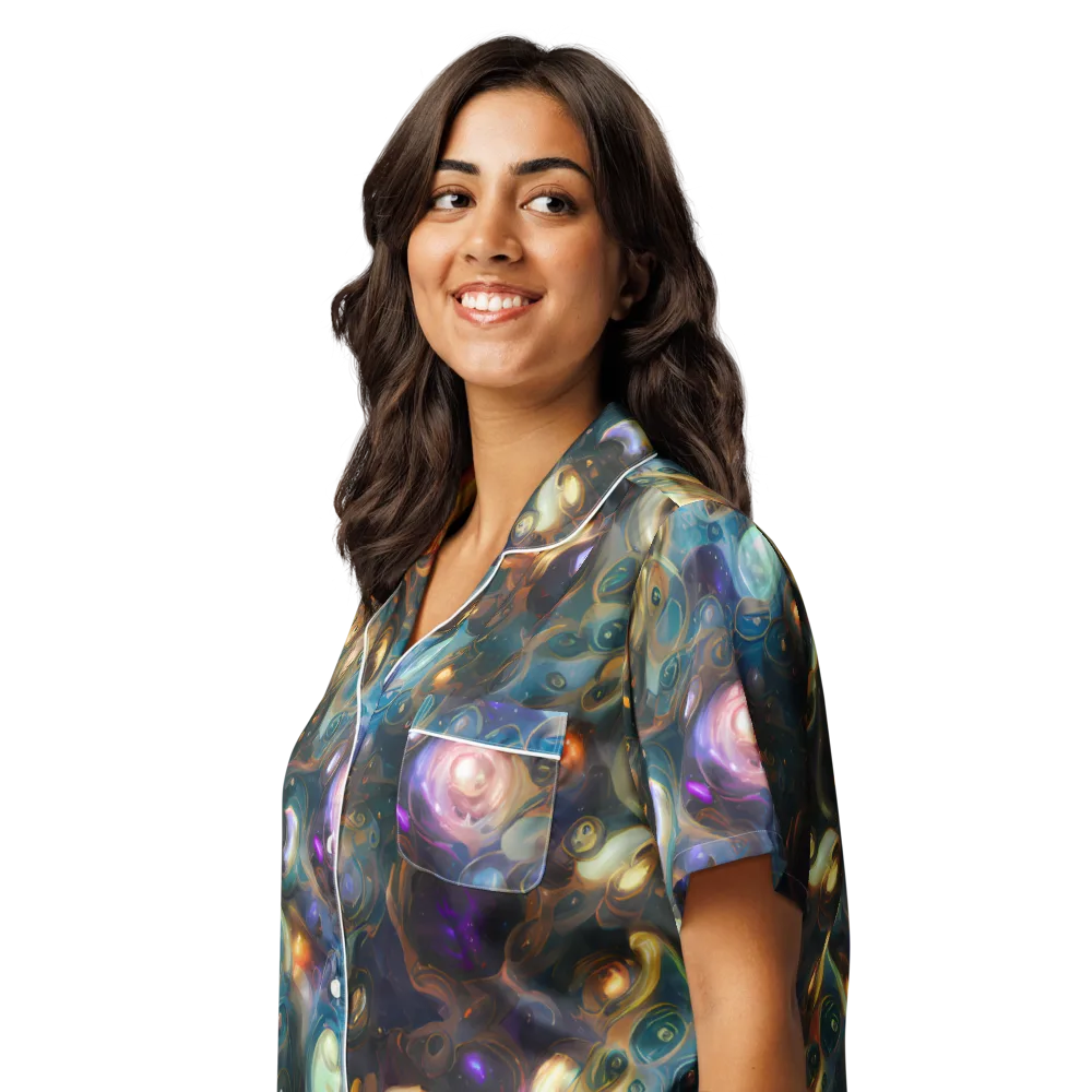 Orbital Alchemy on Women's Short Sleeve Pajama Top — Left Front
