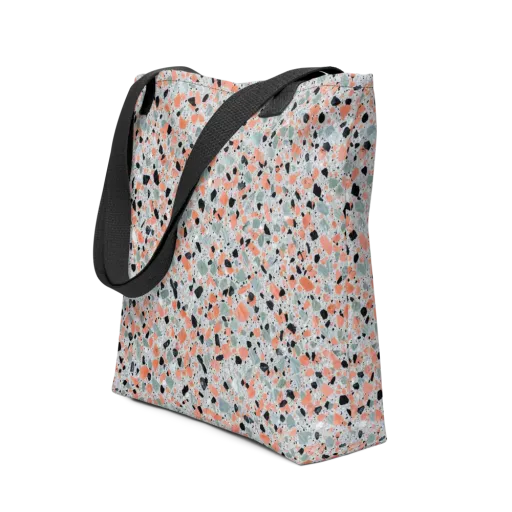 Coral Terrazzo on a Tote Bag