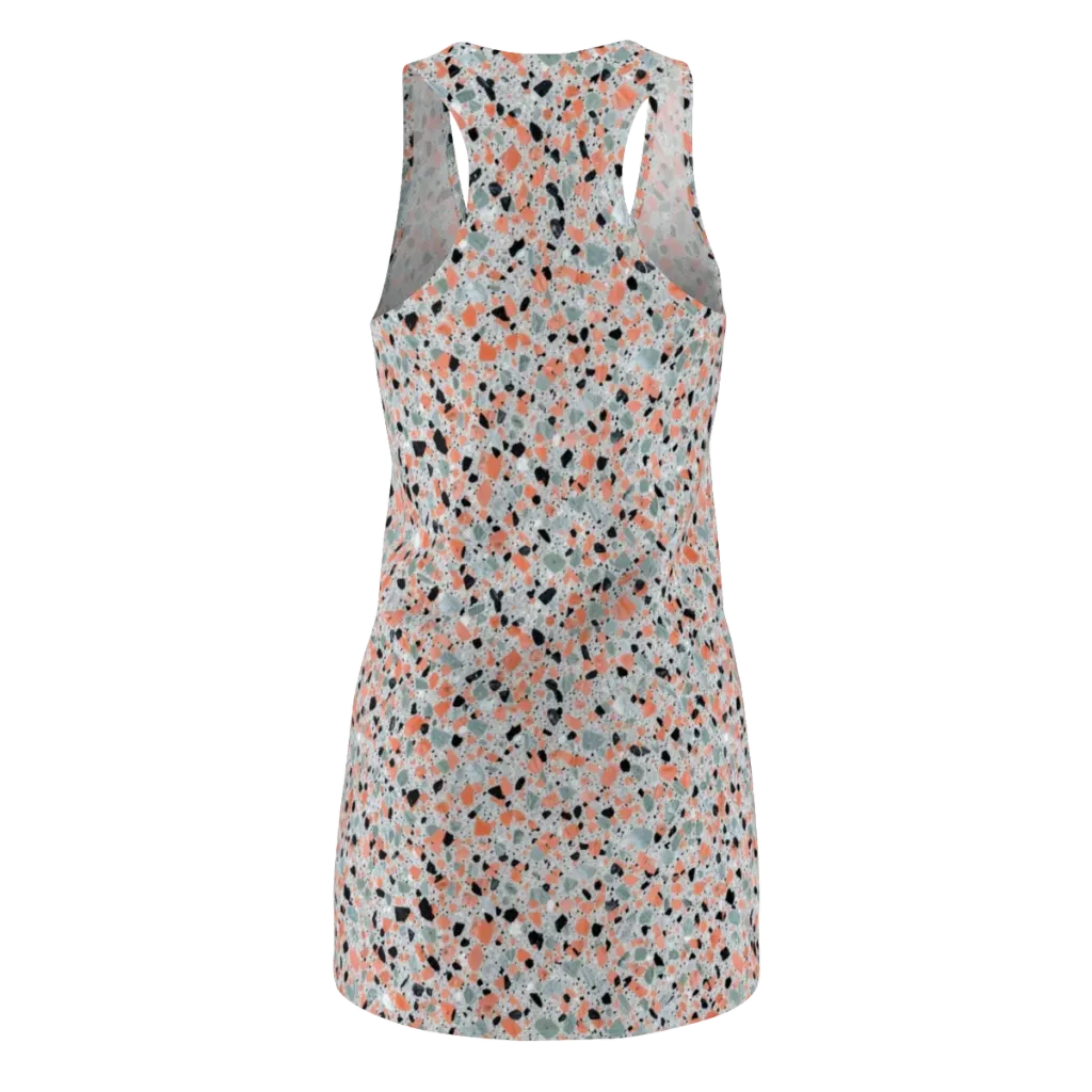 Coral Terrazzo on Racerback Dress — Back