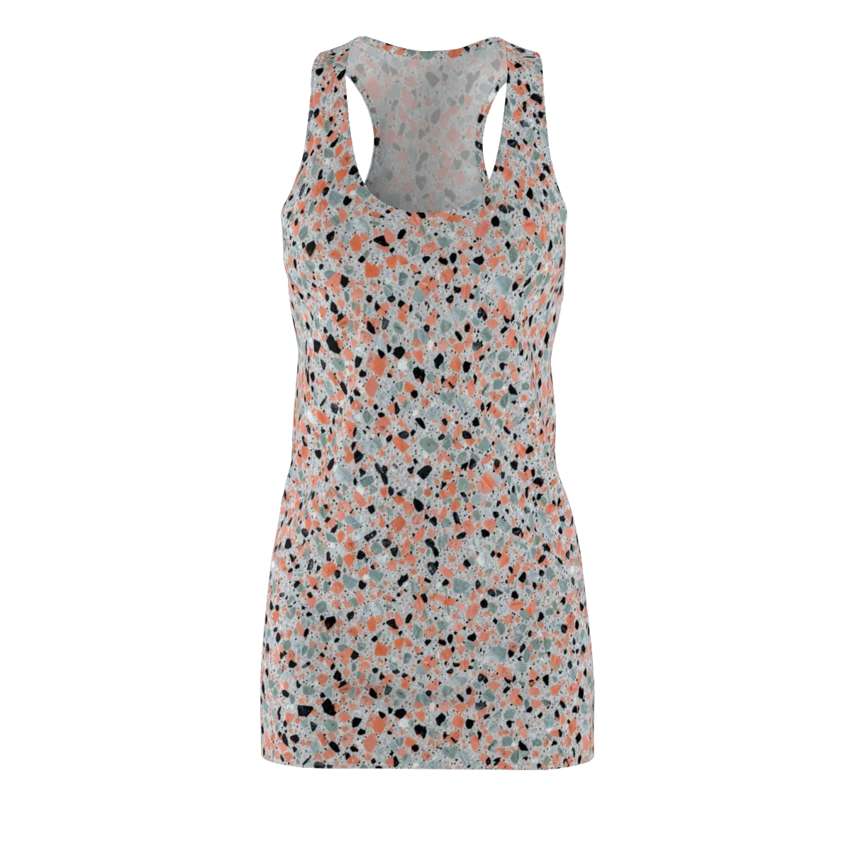 Coral Terrazzo on Racerback Dress — Front