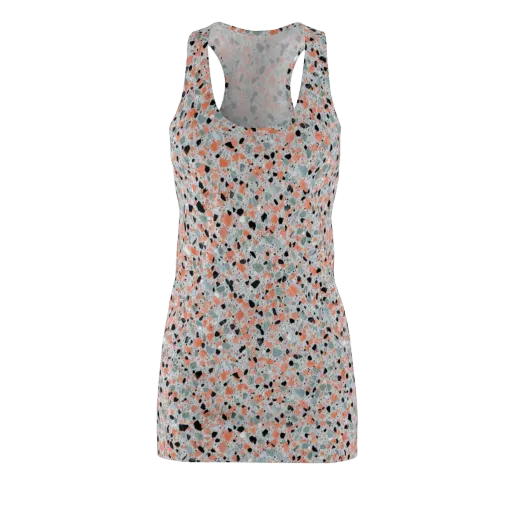 Coral Terrazzo on a Racerback Dress