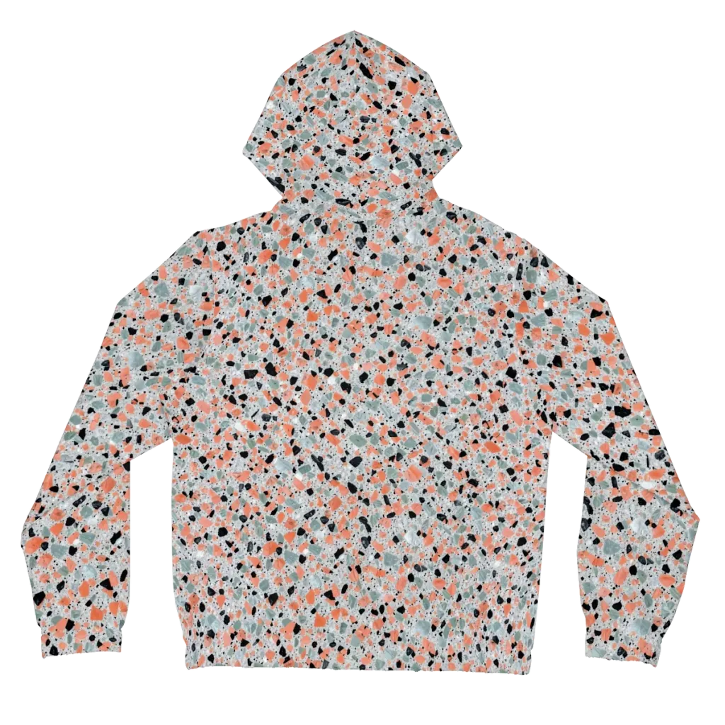 Coral Terrazzo on Women's Full-Zip Hoodie — Back