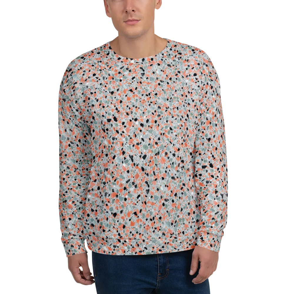 Coral Terrazzo on Sweatshirt — Front