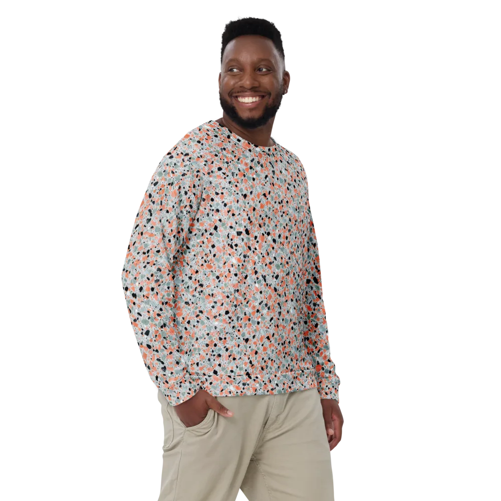 Coral Terrazzo on Sweatshirt — Front