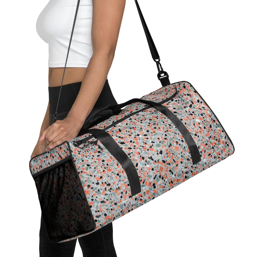 Coral Terrazzo on Duffle Bag — Front