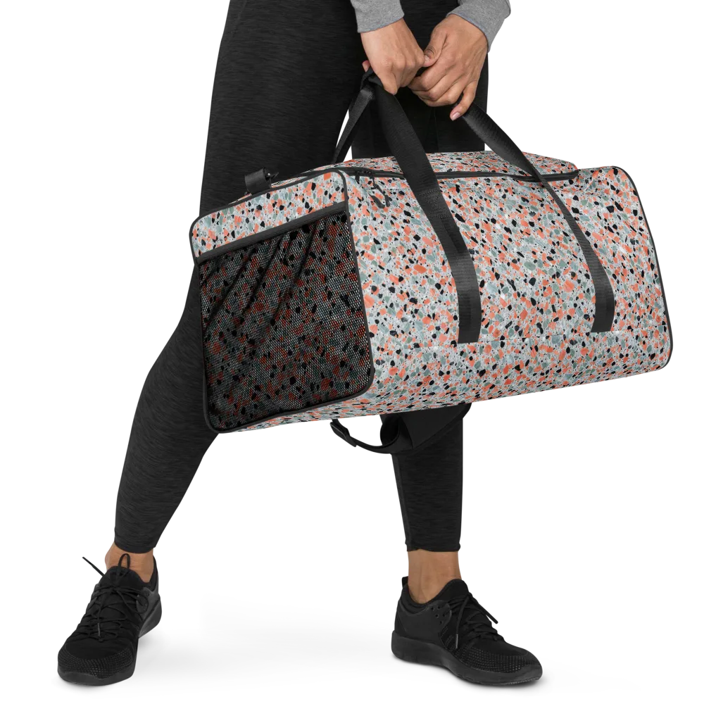 Coral Terrazzo on Duffle Bag — Right Front