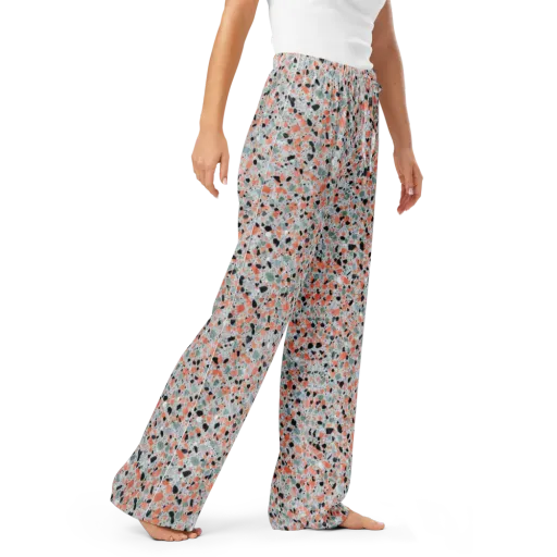 Coral Terrazzo on a Women's Pajama Pants