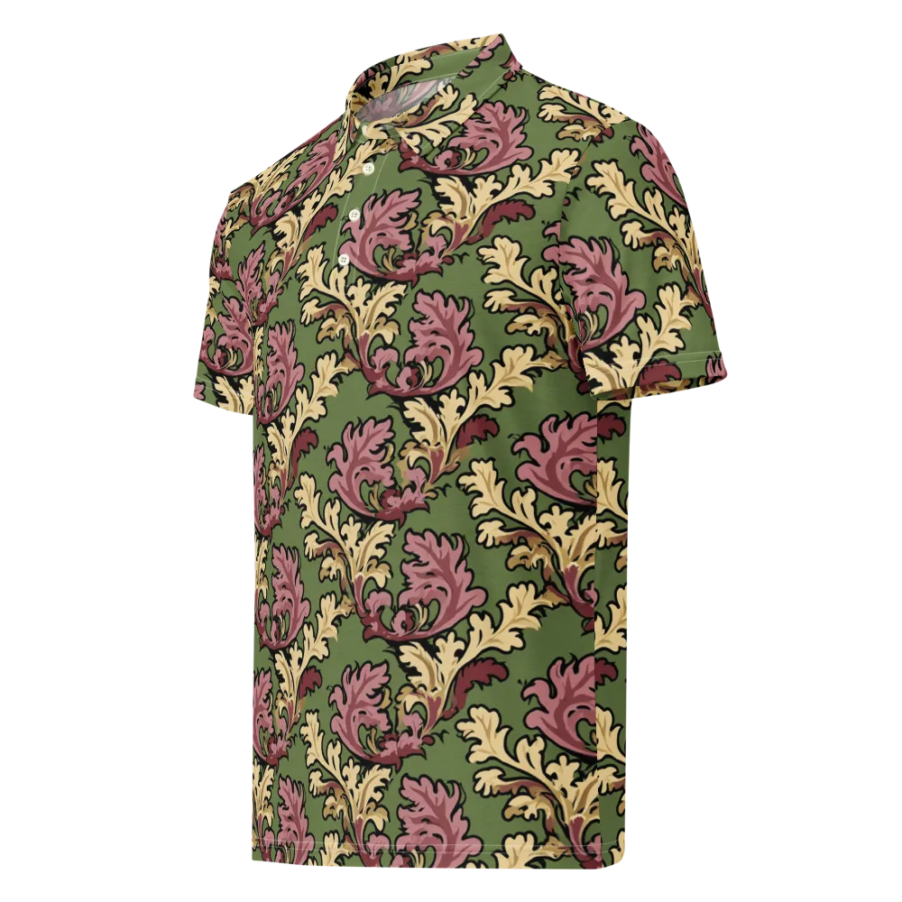 Acanthus Reverie on Men's Slim Fit Polo Shirt — Left Front