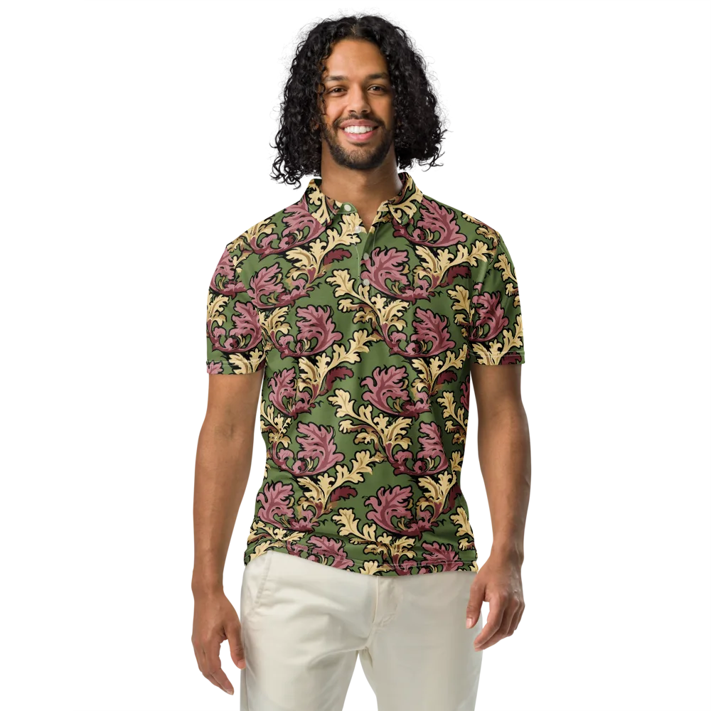 Acanthus Reverie on Men's Slim Fit Polo Shirt — Front