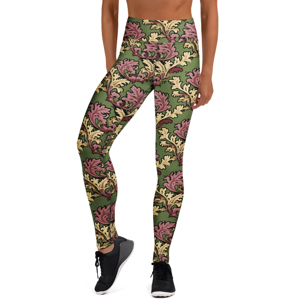 Acanthus Reverie on Yoga Leggings — Front