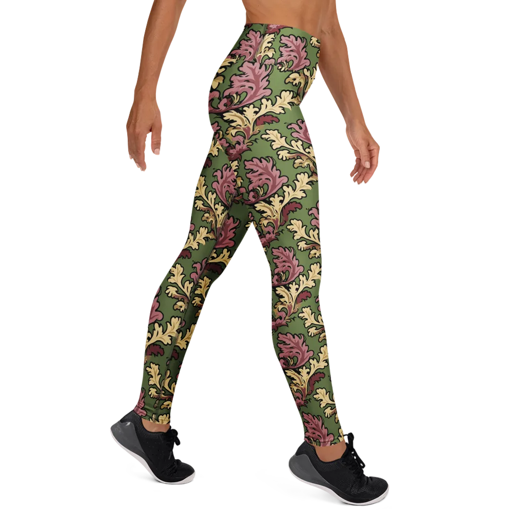Acanthus Reverie on Yoga Leggings — Right