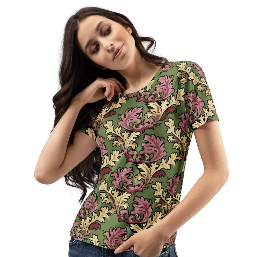 Acanthus Reverie on Women's Crew Neck T-Shirt — Left Front