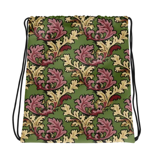 Acanthus Reverie on a Drawstring Bag