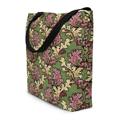 Acanthus Reverie on a Large Tote Bag W/ Pocket