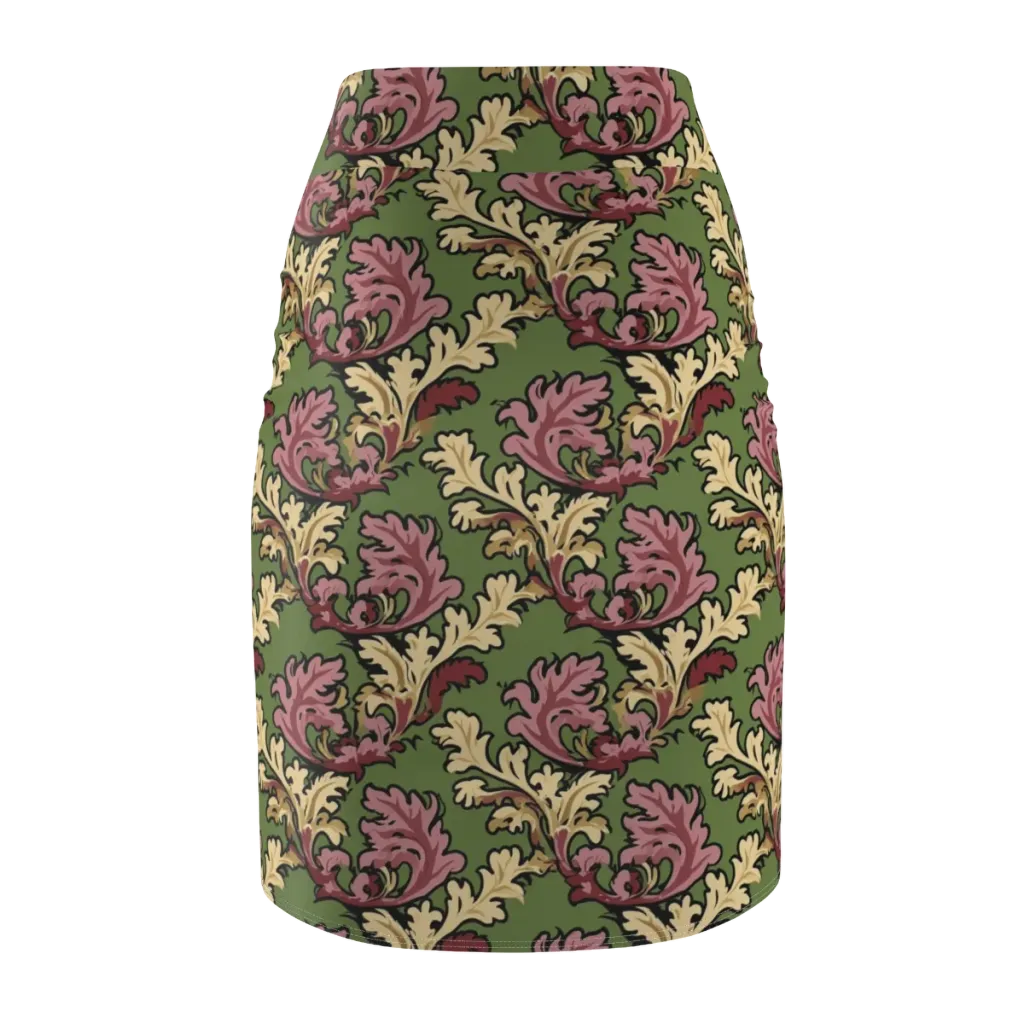 Acanthus Reverie on Pencil Skirt — Back
