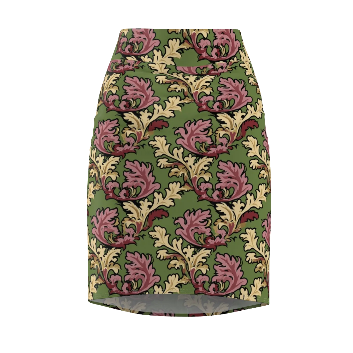 Acanthus Reverie on Pencil Skirt — Front