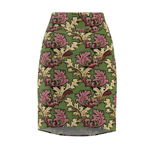 Acanthus Reverie on a Pencil Skirt