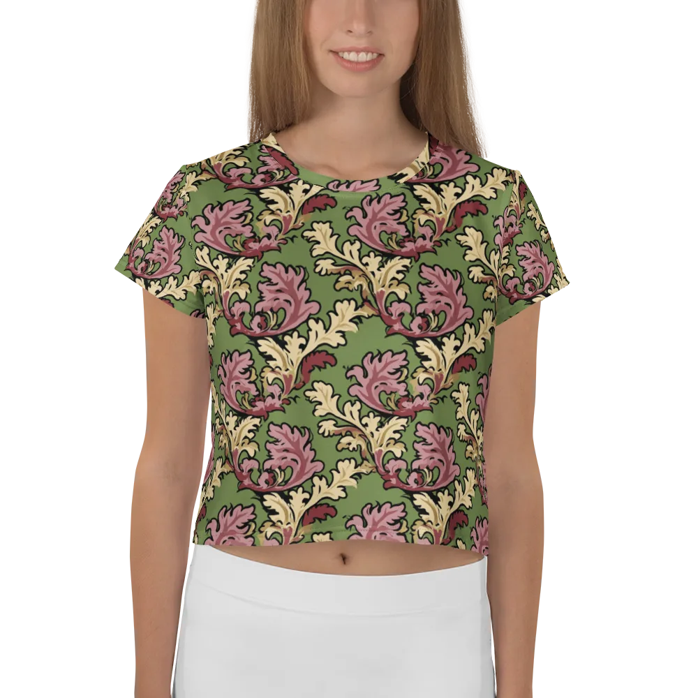 Acanthus Reverie on Crop Tee — Front