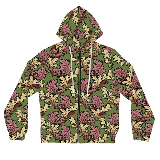 Acanthus Reverie on a Women's Full-Zip Hoodie