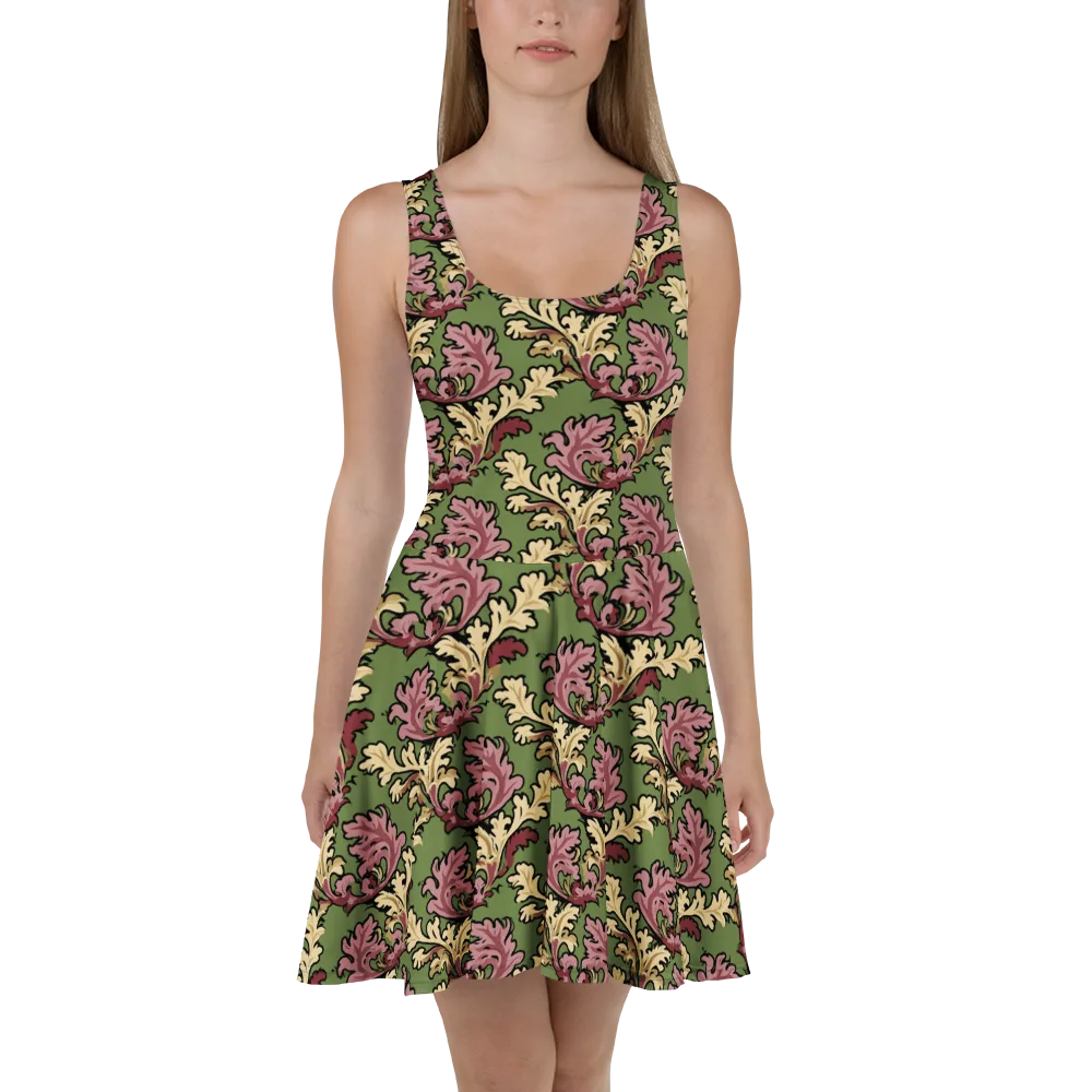 Acanthus Reverie on Skater Dress — Front