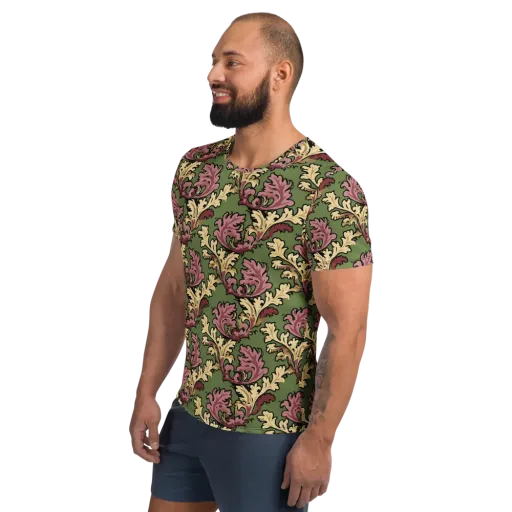 Acanthus Reverie on a Men's Athletic T-Shirt