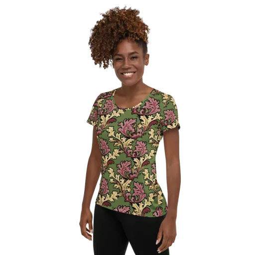 Acanthus Reverie on a Women's Athletic T-Shirt