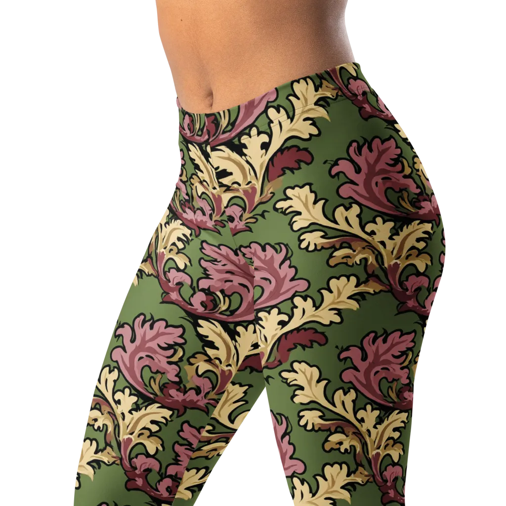 Acanthus Reverie on Leggings — Left Front