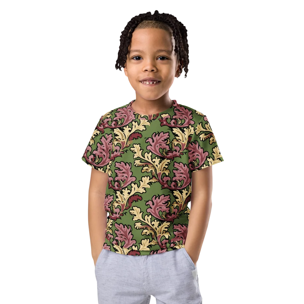 Acanthus Reverie on Kids Crew Neck T-Shirt — Front