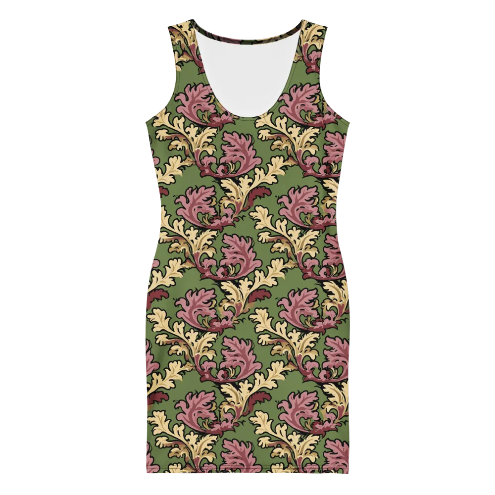 Acanthus Reverie on Bodycon Dress — Front