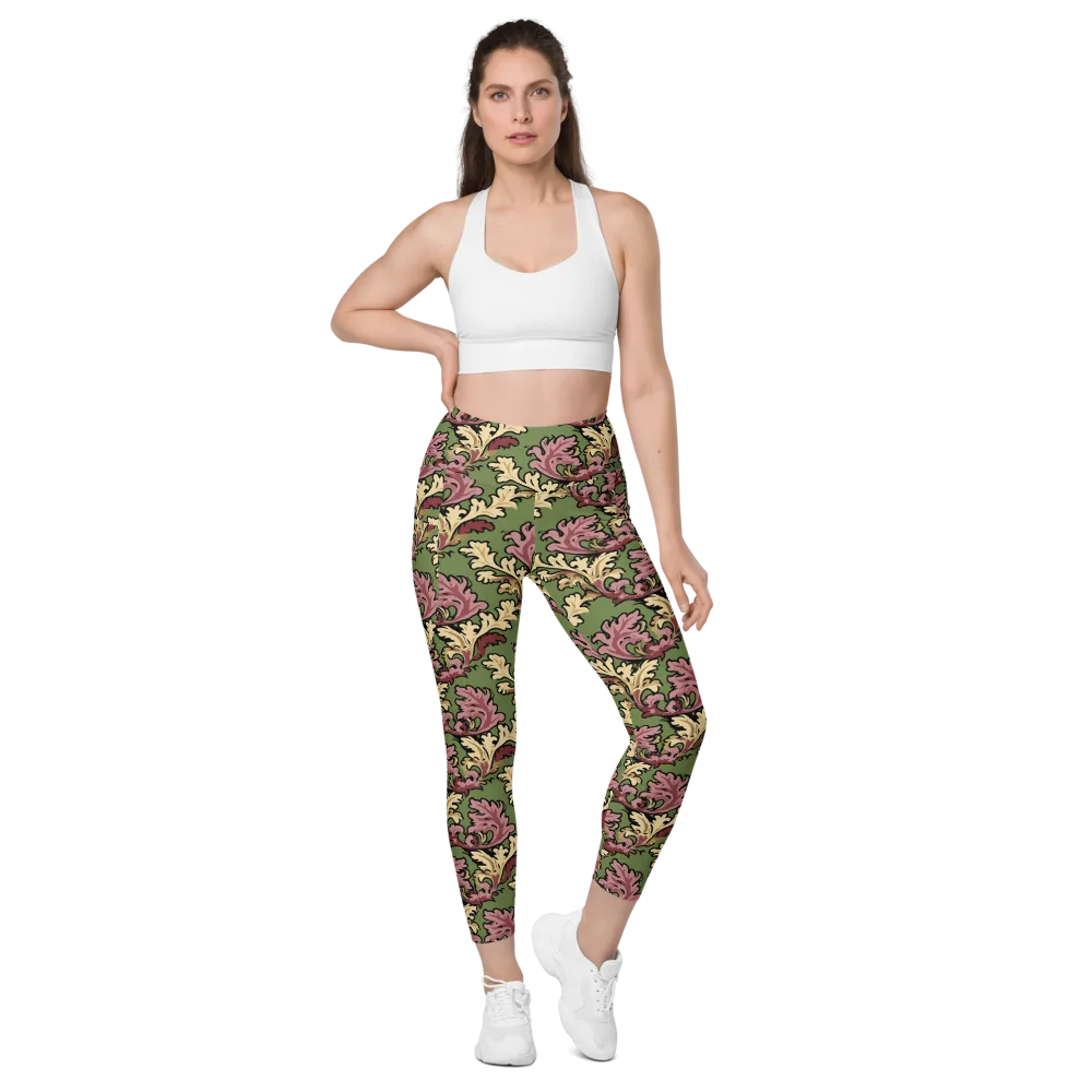 Acanthus Reverie on Leggings with Pockets — Front