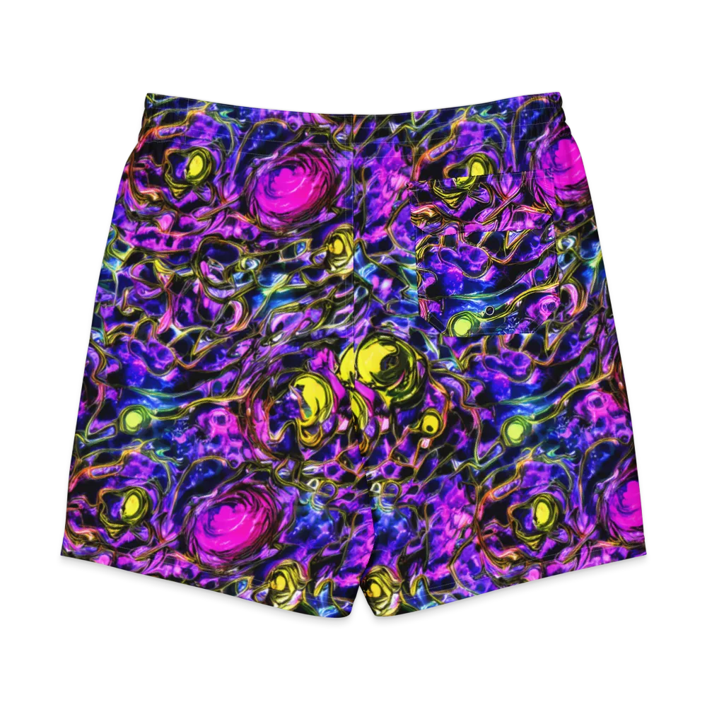 Midnight Fluorescence on Men's Board Shorts — Back