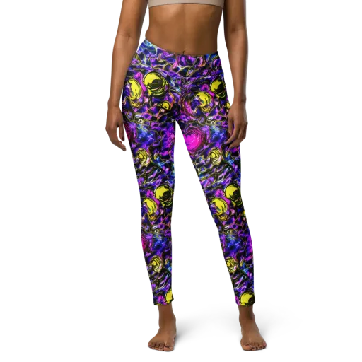 Midnight Fluorescence on a Yoga Leggings