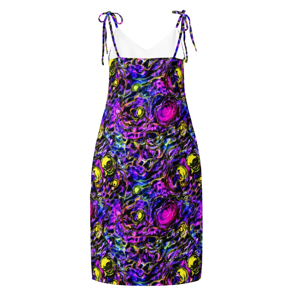 Midnight Fluorescence on Slip Dress — Back