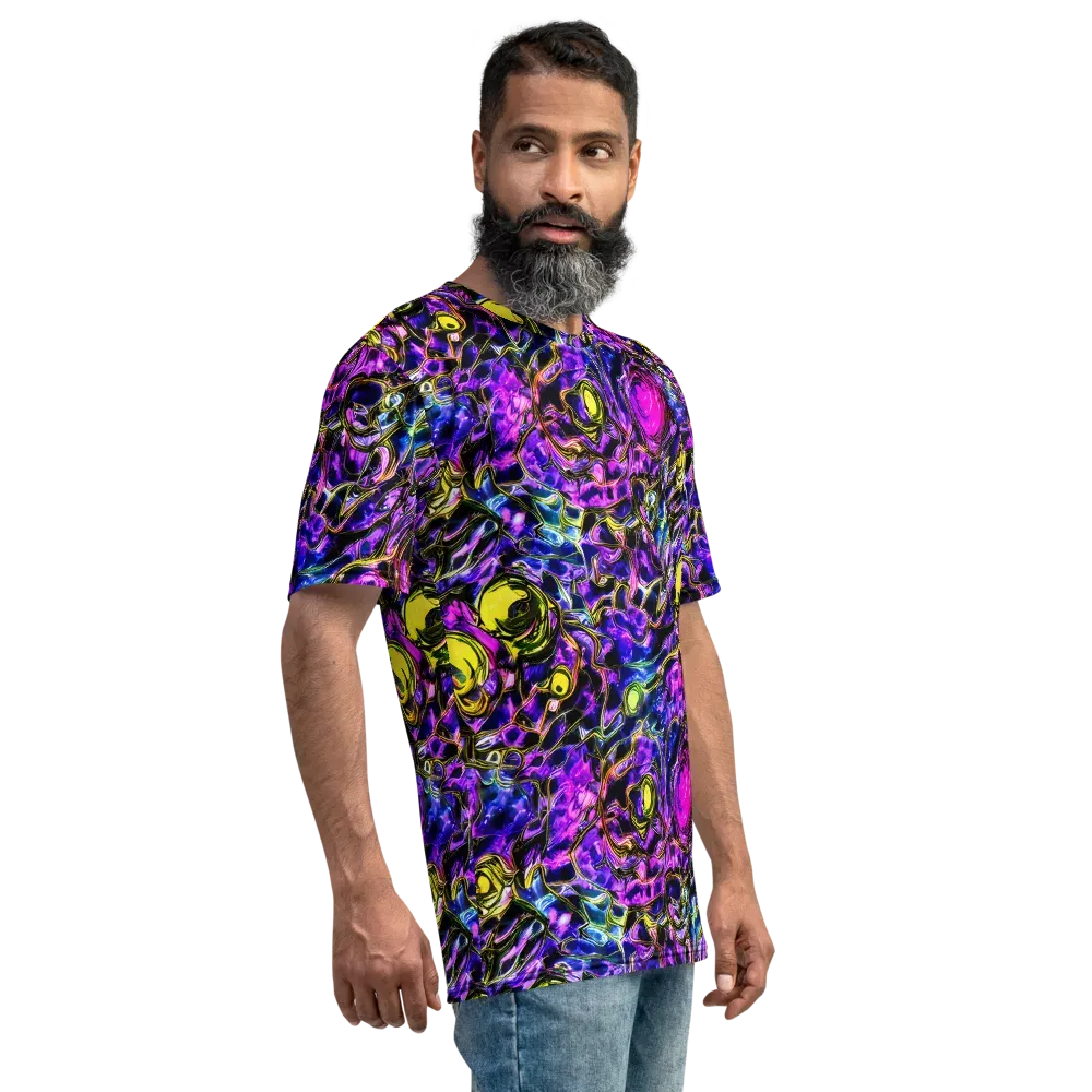 Midnight Fluorescence on Men's Crew Neck T-Shirt — Right