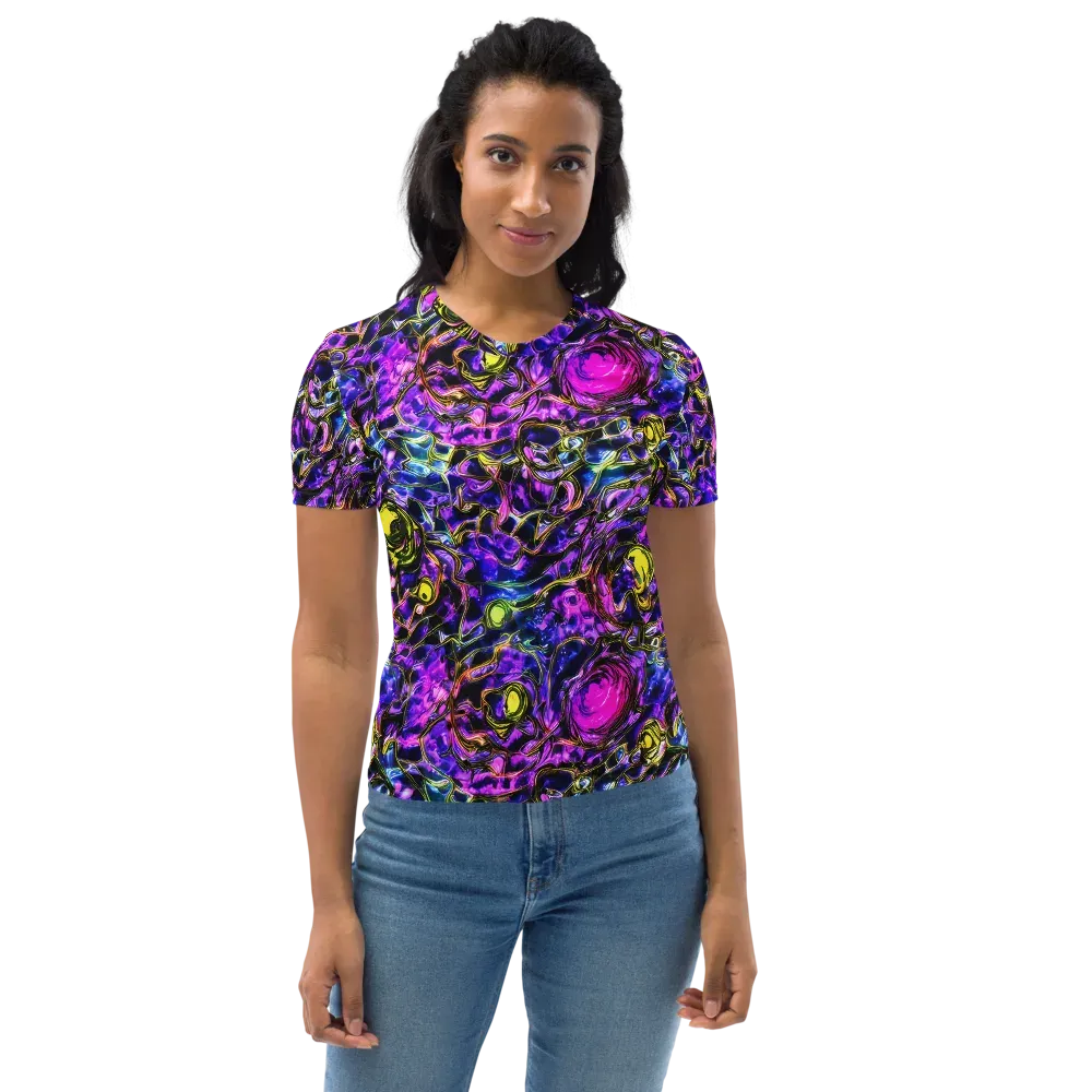 Midnight Fluorescence on Women's Crew Neck T-Shirt — Front