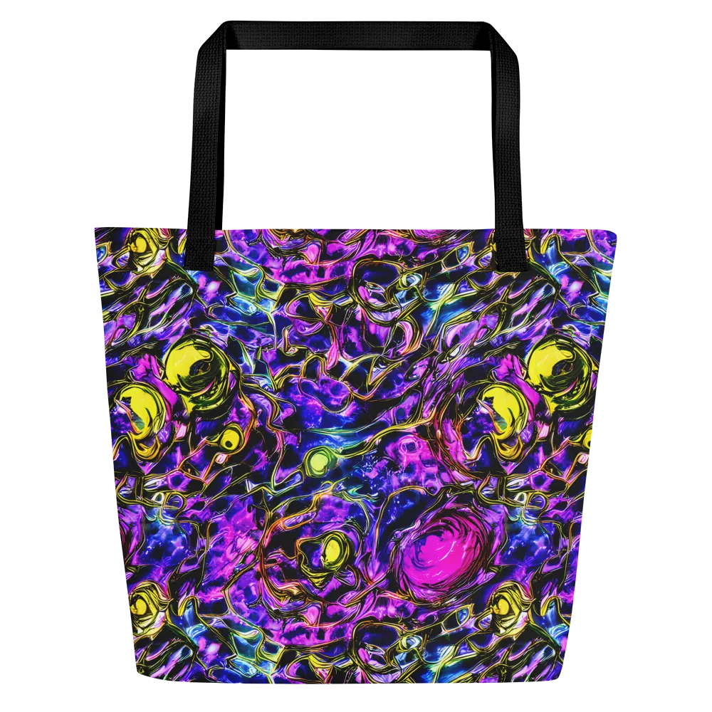 Midnight Fluorescence on Large Tote Bag W/ Pocket — Front