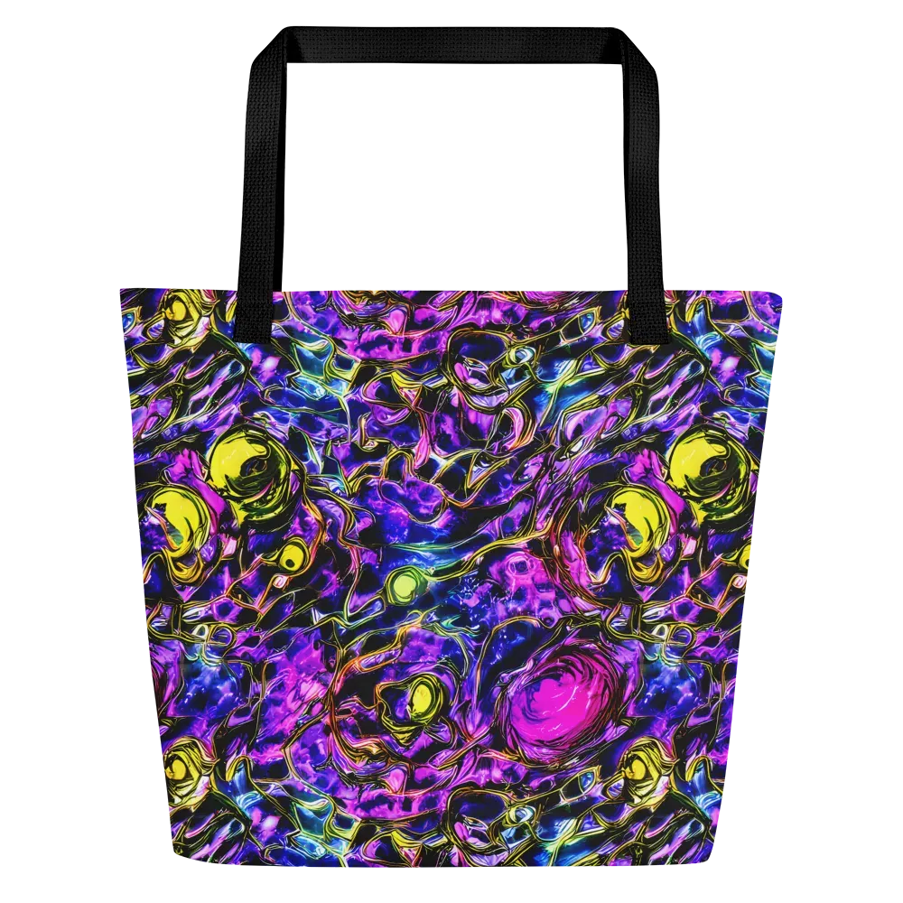 Midnight Fluorescence on Large Tote Bag W/ Pocket — Front