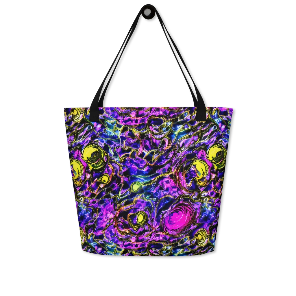 Midnight Fluorescence on Large Tote Bag W/ Pocket — Front
